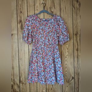 Old Navy floral puff sleeve mini dress